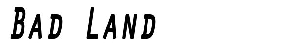 Bad Land font preview